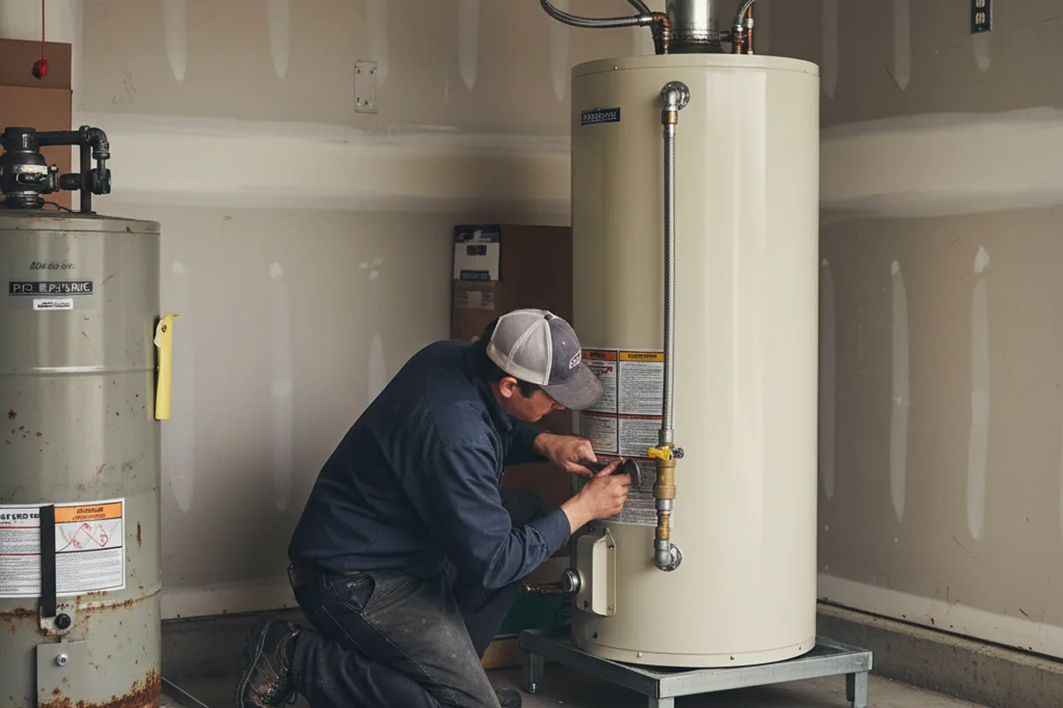 Water heater and shutoff valve replacement in Shellman
